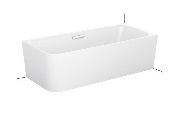 Bild von Bette Art V Eck-Badewanne, 185x80cm, 2 Rückenschrägen, 3480 CELHK, Ecke rechts, Farbe: Weiß - 3480-000CELHK