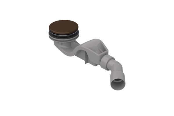 Bild von Bette Solid 50 Ablaufgarnitur, seitlich, Ablaufleistung 0,6 l/s, mit Antirutsch Pro oder Sense, B598-430AY, Farbe: Coffee