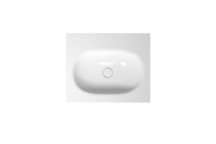 Bild von BetteComodo Wand-Waschtisch ohne Hahnloch, A210 600 x 495 mm, A210-000PW, Farbe: Weiß mit Glasur Plus
