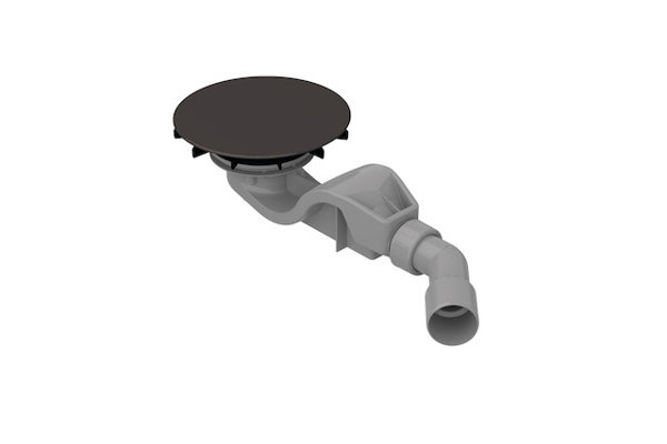 Bild von BetteAir 50 Ablaufgarnitur, seitlich, Ablaufleistung 0,6 l/s, mit Antirutsch Pro oder Sense, B525-403AY, Farbe: Smoke matt