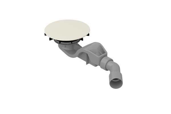 Bild von BetteAir 50 Ablaufgarnitur, seitlich, Ablaufleistung 0,6 l/s, mit Antirutsch Pro oder Sense, B525-441AY, Farbe: Cream matt