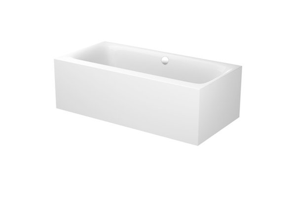 Bild von Bette Lux Silhouette Side, 170x85cm, freistehende Stahl-Badewanne, 3460CFXVS, Farbe: Weiß mit BetteGlasur Plus