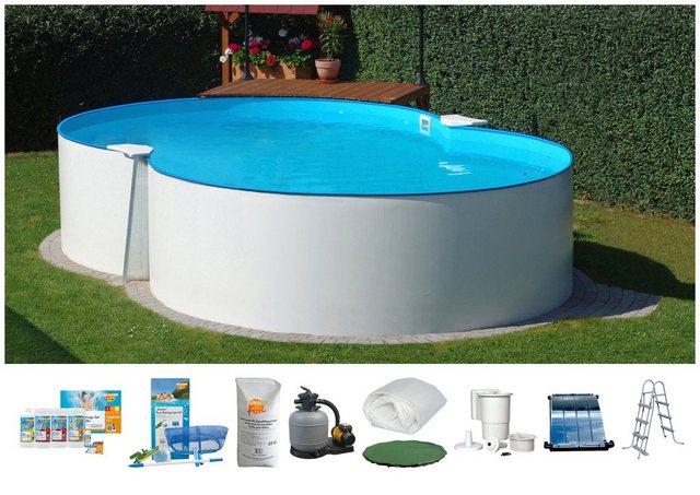 Bild von Clear Pool Achtformpool, (Set, 8 tlg.), 470x300x120 cm inkl. Solarset