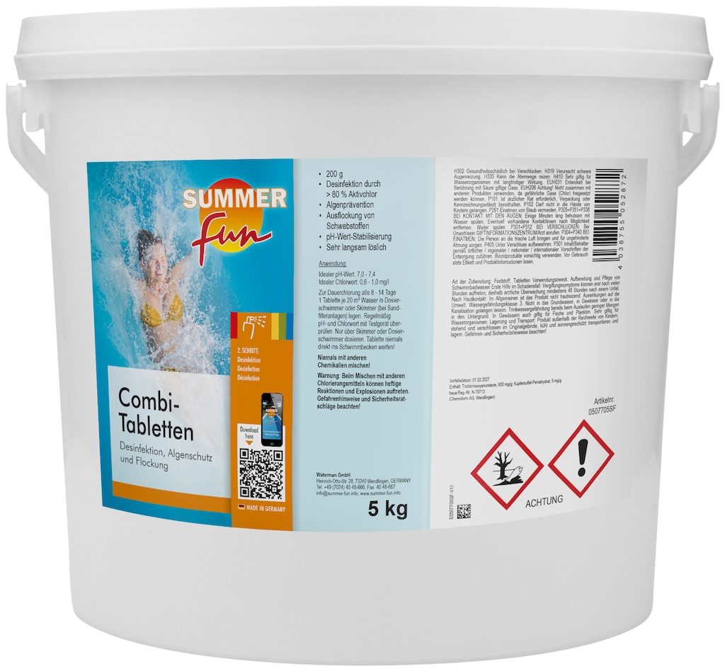 Bild von Summer Fun Desinfektion Combi Tabletten á 200 g 5 kg