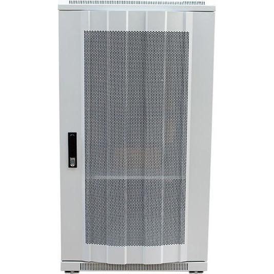 Bild von Triton 19 Schrank 22HE B600 / T1000mm *lichtgrau* perf. Blechtüre (22 HE, 19 Zoll Rack), Serverschrank, Grau