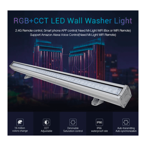 Bild von SYN 161417 - LED-Flutlicht, RGB+CCT, 24 W, 1800 lm, Wallwasher