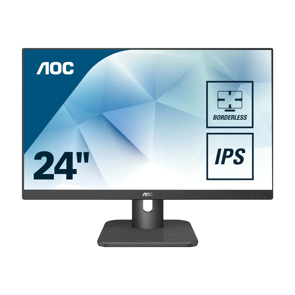 Bild von AOC 24E1Q - LED-Monitor - 60.5 cm (23.8) (23.8 sichtbar) - 1920 x 1080 Full HD (1080p) @ 60 Hz - IPS - 250 cd/m² - 1000:1 - 5 ms - HDMI, VGA, DisplayPort - Lautsprecher
