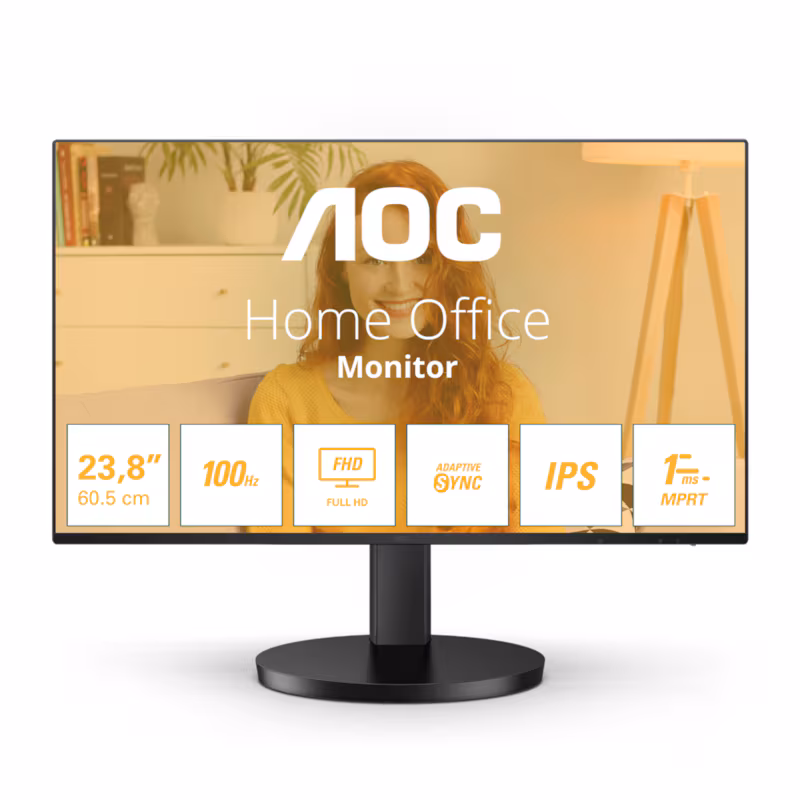 Bild von AOC 24B3HA2 60,5m (23,8") FHD IPS Office Monitor 16:9 VGA/HDMI 100Hz Sync 1ms
