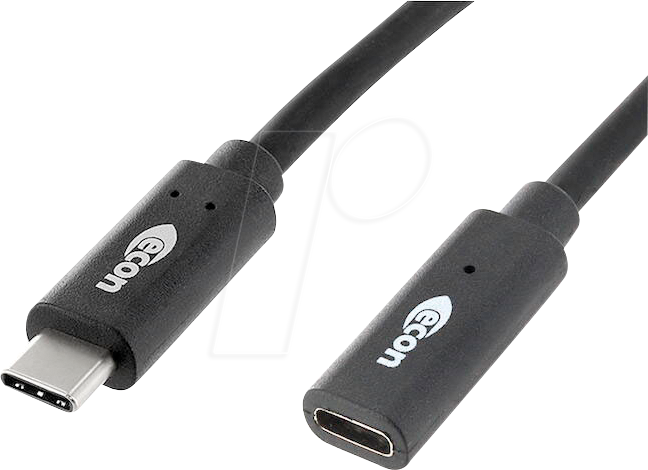 Bild von ECON U32CCF1SW - USB 3.2 Kabel, C Stecker auf C Buchse, 1 m