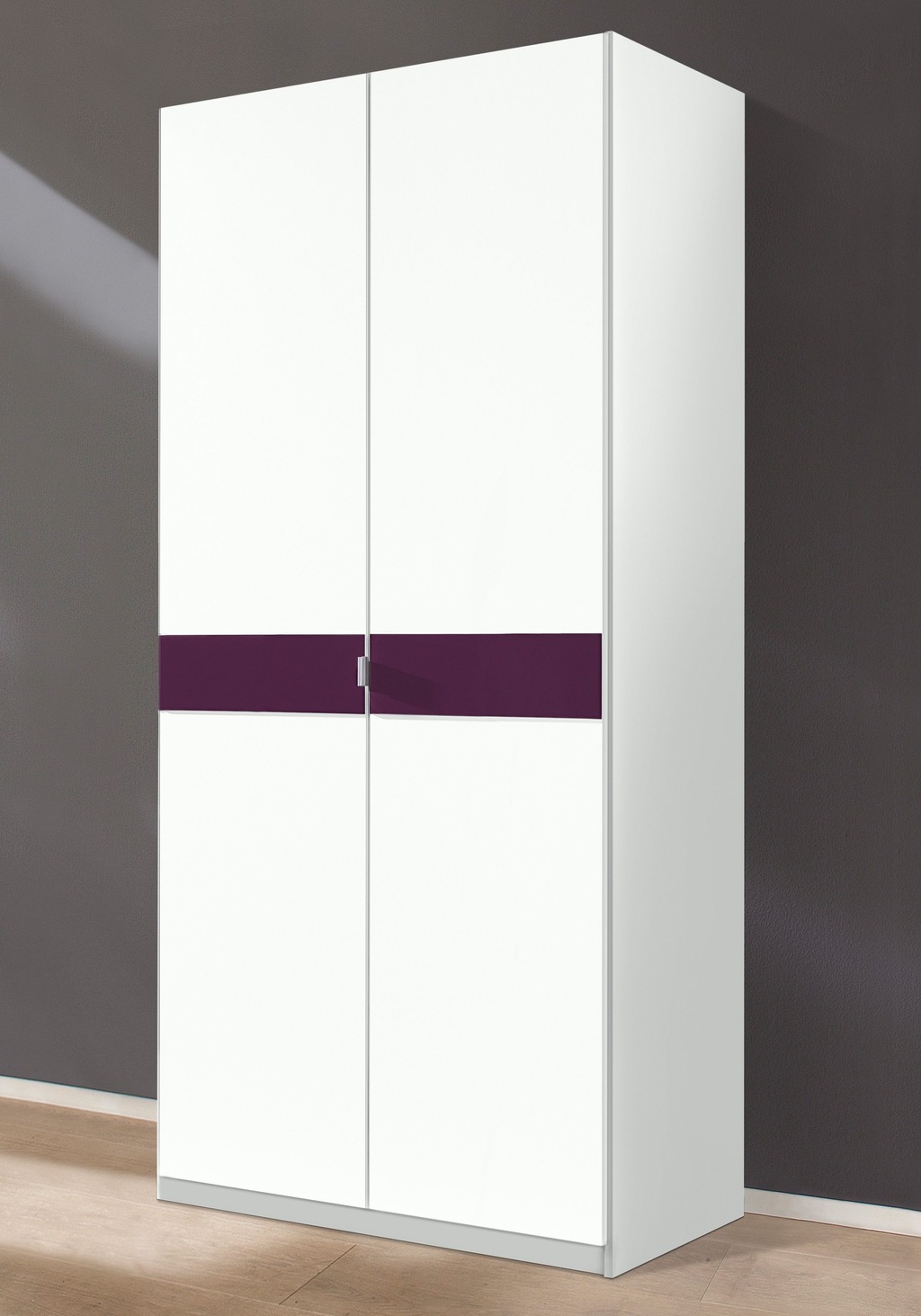 Bild von priess Kleiderschrank "Madrid", mit farbiger Glasauflage