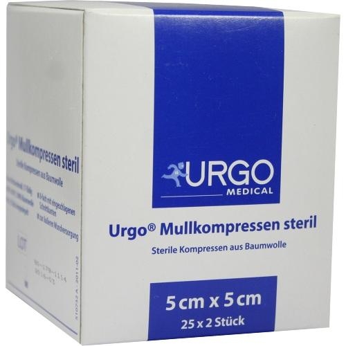 Bild von Urgo, Verbandsmaterial, MULLKOMPR 5X5CM STERIL, 25X2 St KOM