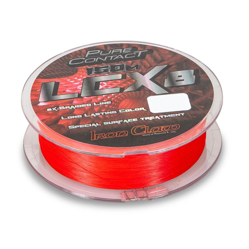 Bild von IRON CLAW Pure Contact LCX8 0,1mm 5,05kg 150m Red (0,13 € pro 1 m)