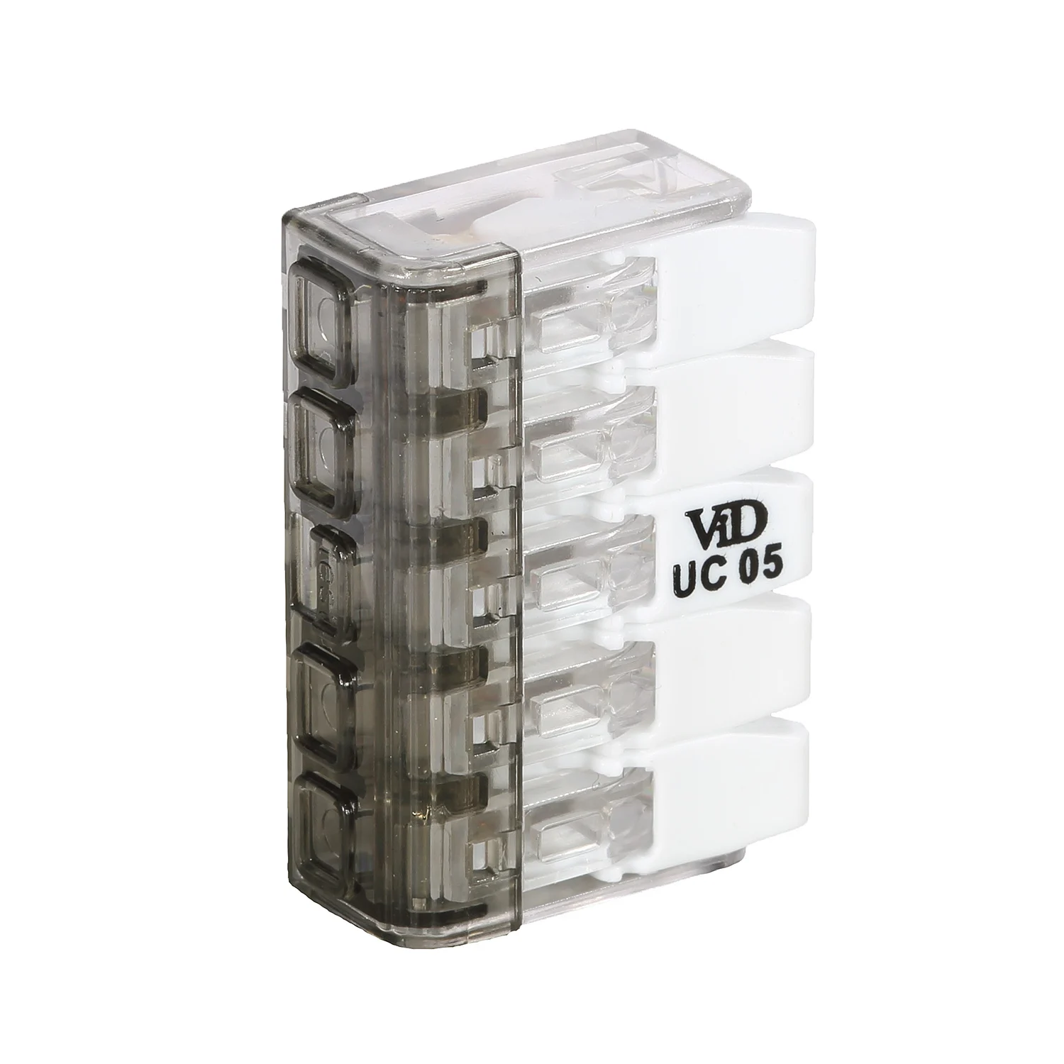 Bild von ViD Verbindungsklemme Hebelklemme UC05, 5-polig, 0,2 - 4,0 mm², 5-polig, VDE Zertifiziert