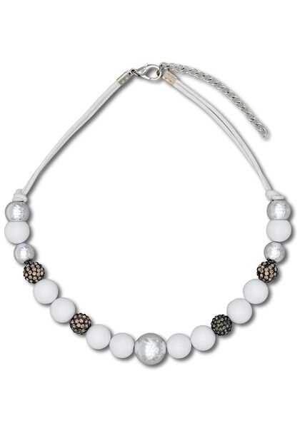Bild von Firetti Kette ohne Anhänger »im verschiedenen Look aneinander gereiht«, mit Glassteinen und Kunststoffperlen