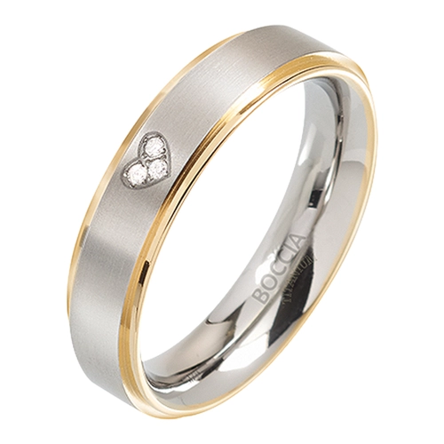 Bild von Eleganter BOCCIA® Damen Ring aus Titan mit Diamanten