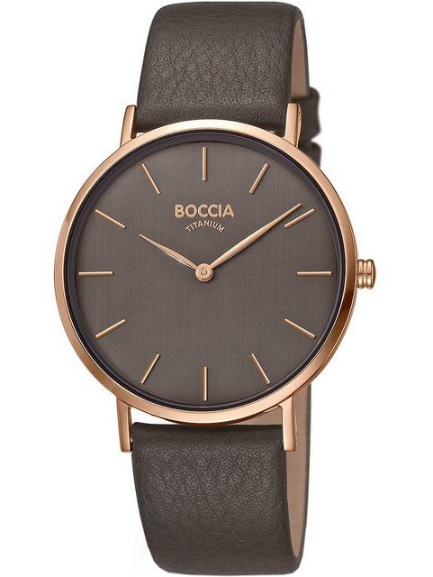 Bild von Boccia Damen Analog Quarz Uhr mit Echtes Leder Armband 3273-11