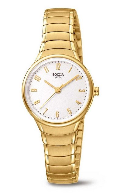 Bild von Boccia, Armbanduhr, 3319-03 Damenuhr Titanium 28mm 3ATM, Gold, (Analoguhr, 28 mm)