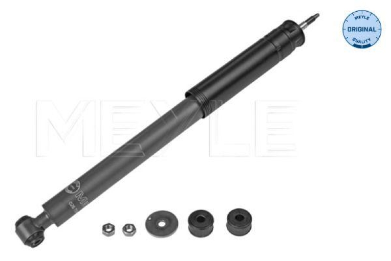 Bild von MEYLE 026 735 0000 Stoßdämpfer Federbein, Stossdämpfer Hinterachse Gasdruck Einrohr Teleskop-Stoßdämpfer unten Auge, oben Stift ORIGINAL Quality
