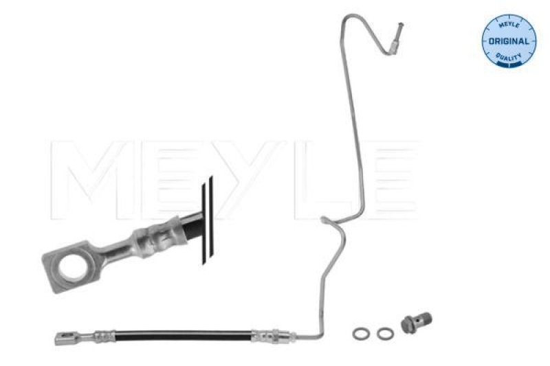 Bild von MEYLE Bremsschlauch MEYLE-ORIGINAL Quality hinten rechts mit Rohrleitung für SKODA VW SEAT AUDI 1J0614750 1J0611764R 1J0611764AD 100 525 0055/S