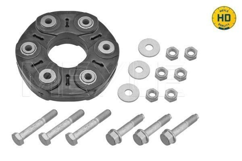 Bild von MEYLE 314 152 2116/HD Hardyscheibe Gelenkscheibe, Gelenk, Längswelle vorne 140 105 mit Anbaumaterial BMW: 3 Saloon, 3 Touring, X1