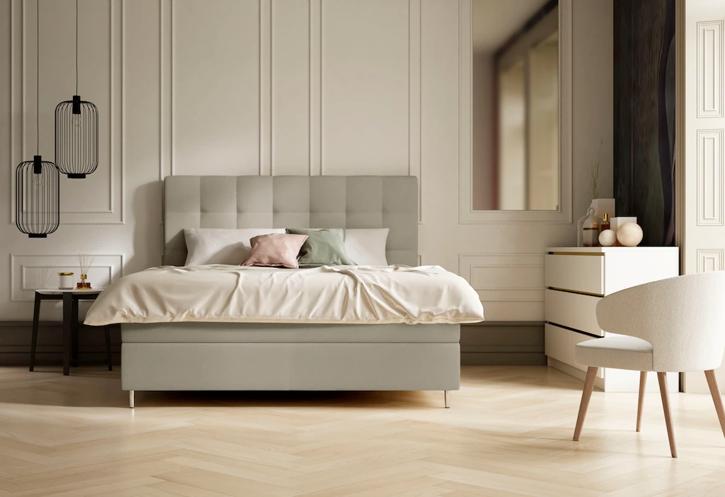 Bild von Schlaraffia Boxspringbett »Aida«, inklusive GELTEX® Next Topper, Metallfuß in chrome