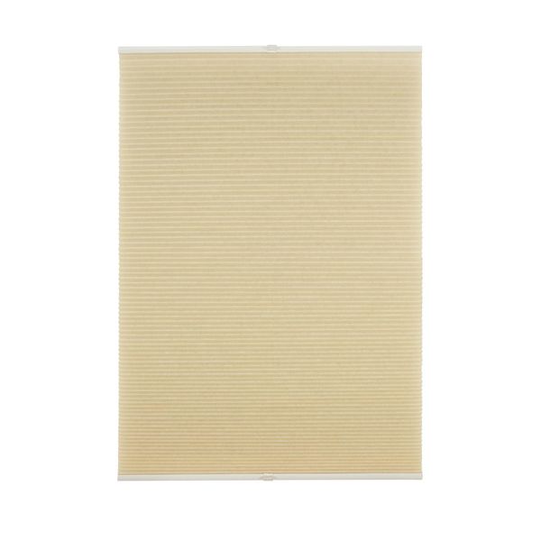 Bild von Ondeco Wabenplissee verspannt Klemmträger ohne Bohren Klemmfix Blickdicht Sonnen-Schallschutz Farbe: Cream, Größe: 75x130 cm