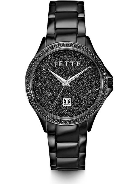 Bild von Jette, Armbanduhr, Damenuhr, Schwarz, (Analoguhr, 37 mm)