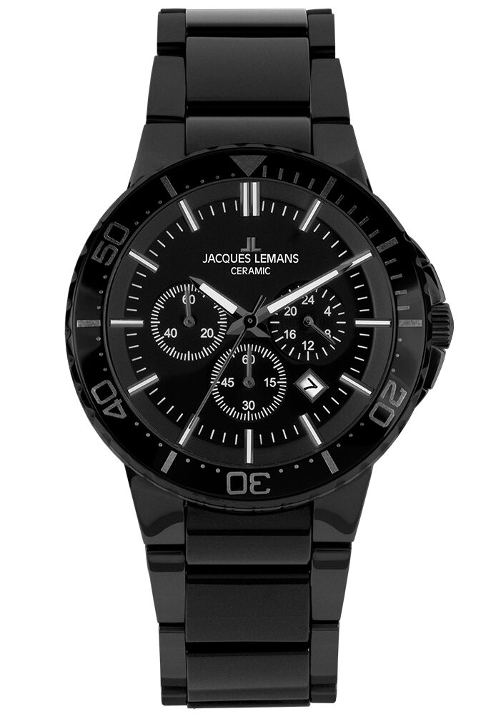Bild von Jacques Lemans Chronograph 1-2166B, Quarzuhr, Armbanduhr, Herrenuhr, Datum, Stoppfunktion