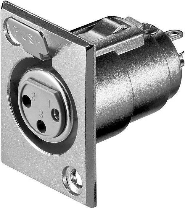 Bild von goobay Wentronic XLR 187 – 3 XLR FM Edelstahl Aderverbinder – Verbinder Fäden (Edelstahl)