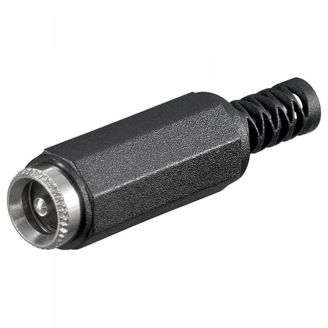 Bild von Goobay DC-Kupplung für Hohlstecker 5,5x2,1mm mit Knickschutz - Lötmontage Universal-Netzteil