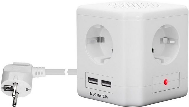 Bild von Goobay Steckdosenleiste 4-fach (Ein- / Ausschalter, erhöhter Berührungsschutz), mit USB