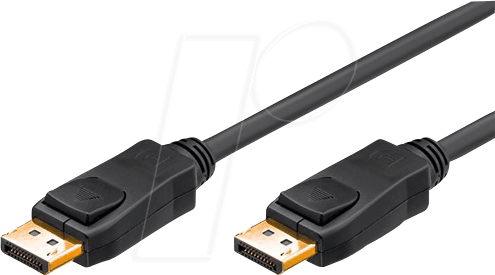 Bild von Wentronic goobay - DisplayPort-Kabel - DisplayPort (M) bis DisplayPort (M) - DisplayPort 1,2 - 3,0m - rund, 4K Unterstützung, 2160p-Unterstützung - Schwarz (49960)