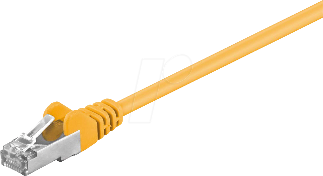 Bild von Wentronic Goobay CAT 5e Patchkabel, F/UTP, Gelb, 1 m - CCA Kupfergemisch (50165)