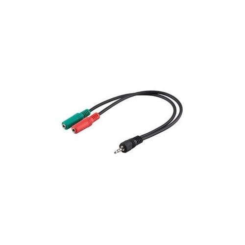 Bild von Goobay 3,5 mm Klinke-Adapterkabel [3,5mm 4-pin Stecker -> 3,5mm 3-pin Buchse]