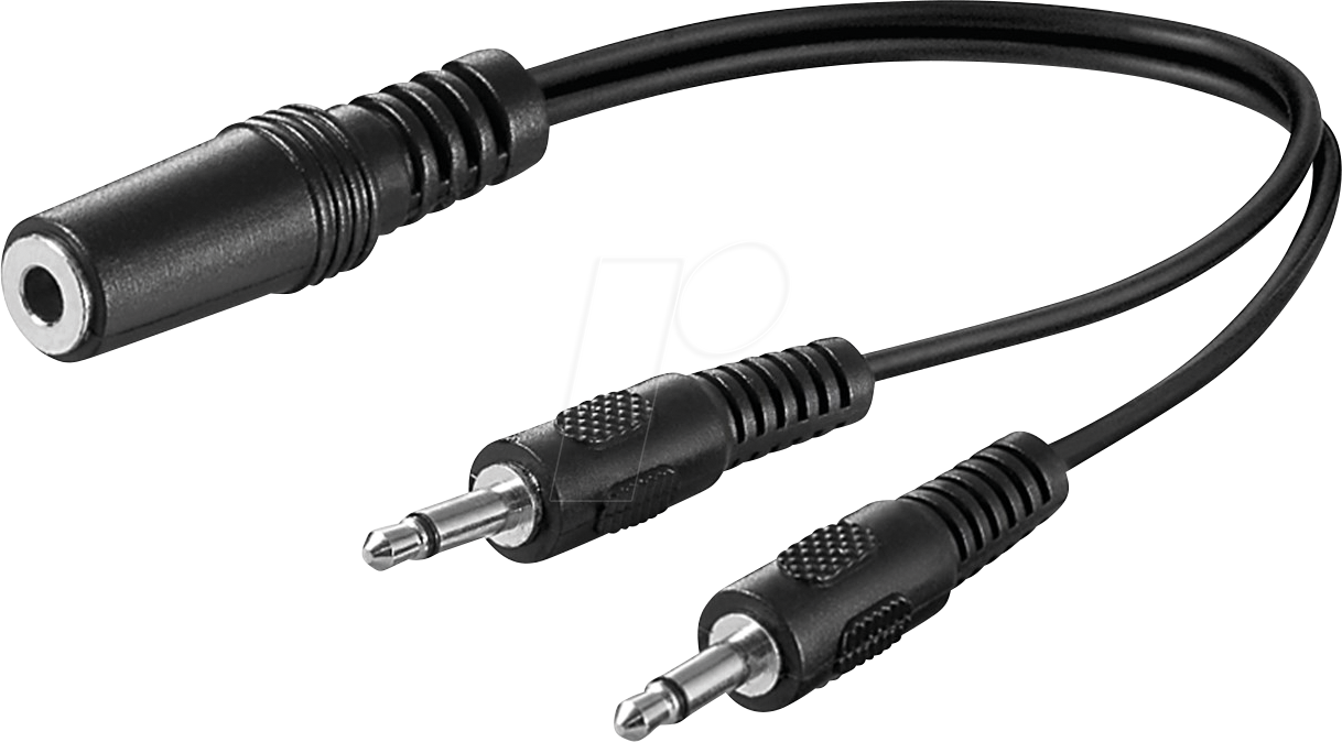 Bild von Goobay Goobay Audio Y-Kabeladapter 3,5 mm, 1x Stereo-Buchse zu 2x Mono-Steck USB-Kabel