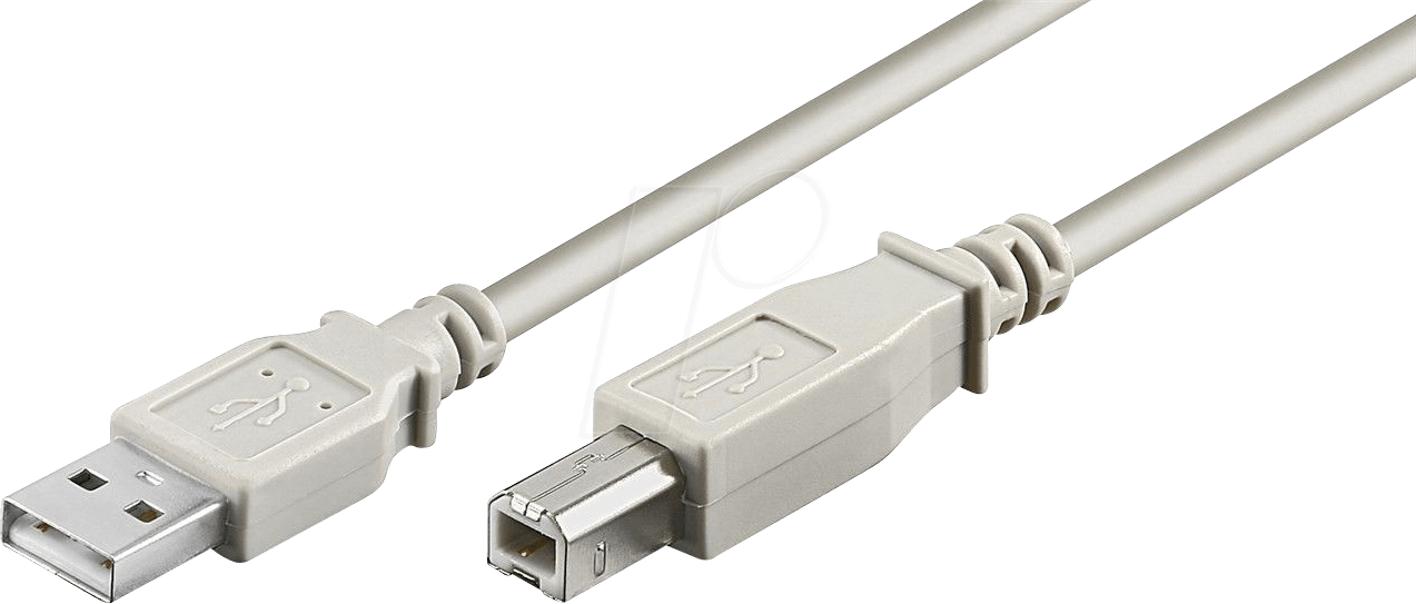 Bild von Goobay USB 2.0 Hi-Speed Kabel A Stecker  B Stecker grau - Länge: 3,00 m USB-Adapter, 300 cm
