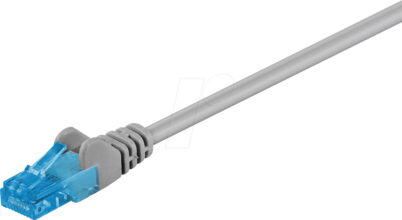 Bild von Wentronic goobay - Patch-Kabel - RJ-45 (M) bis RJ-45 (M) - 7.5 m - UTP - CAT 6a - halogenfrei, ohne Haken, verseilt - Grau (55424)