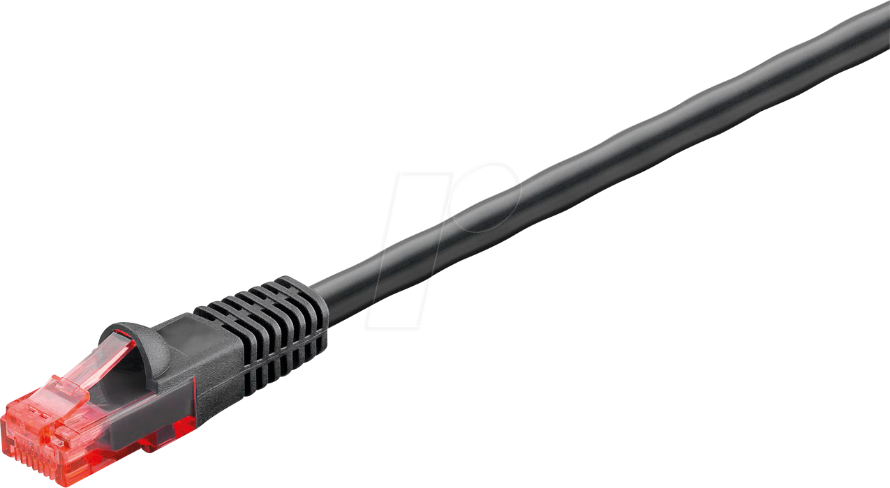 Bild von goobay 55435 Outdoor Patchkabel CAT 6 Kabel / 2fach PE Mantel Wasserdicht / RJ45 Stecker Ethernet Kabel Kupfer / Außenbereich Netzwerkkabel 30m / Schwarz / LAN Kabel 30m
