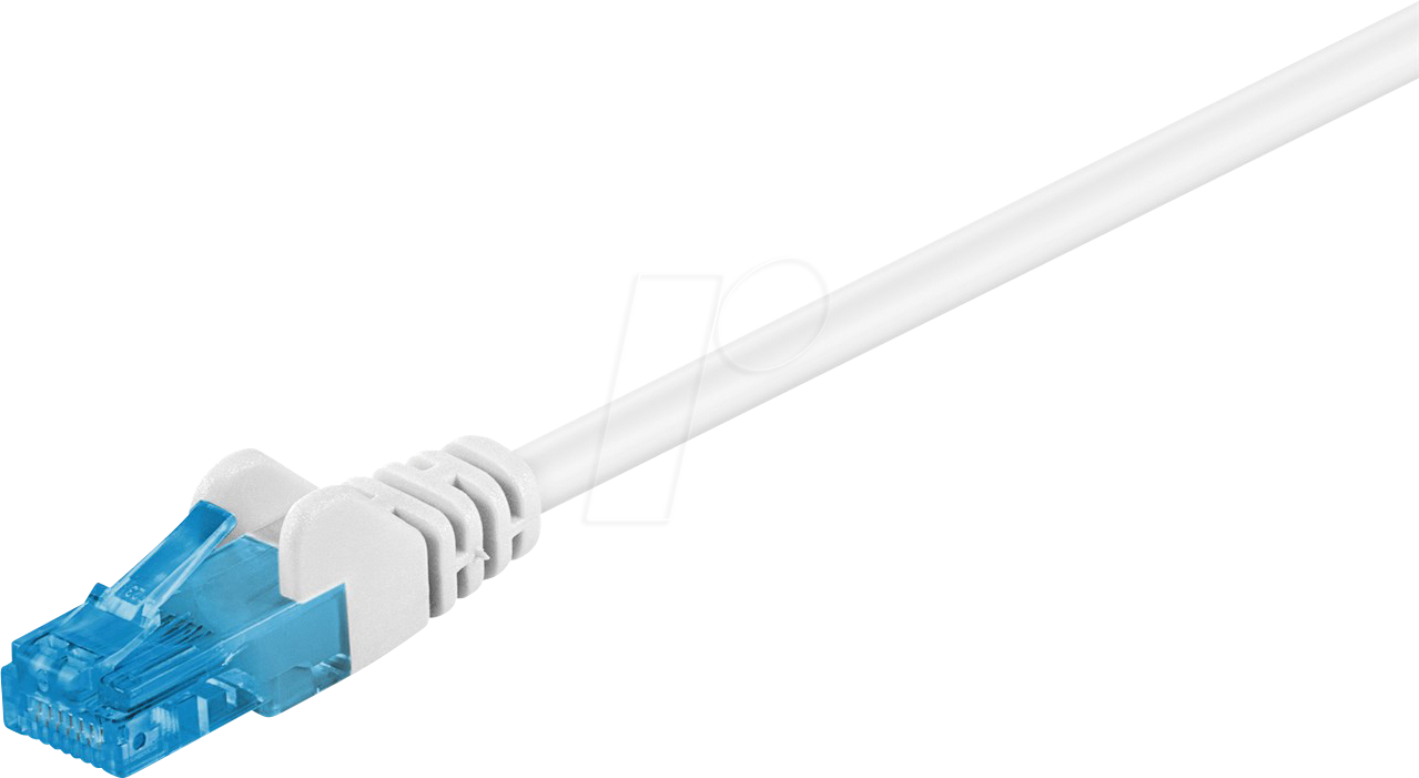 Bild von Wentronic goobay - Patch-Kabel - RJ-45 (M) bis RJ-45 (M) - 25 cm - UTP - CAT 6a - halogenfrei, ohne Haken, verseilt - weiß (59822)