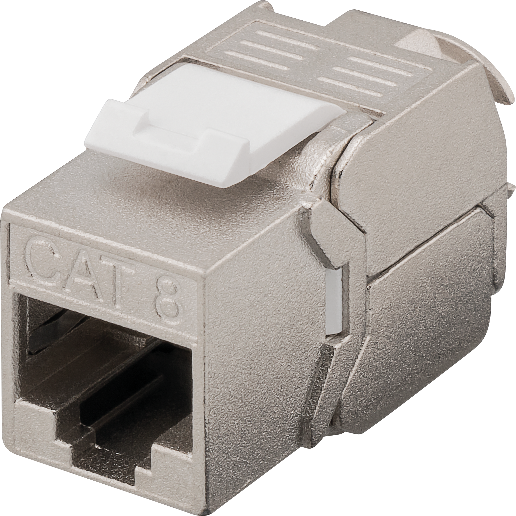 Bild von Goobay 61129 - Keystone-Modul CAT 8.1 STP / RJ45 Buchse - bis 2 GHz / 25-40GBase-T/Netzwerkkabel Steckverbinder