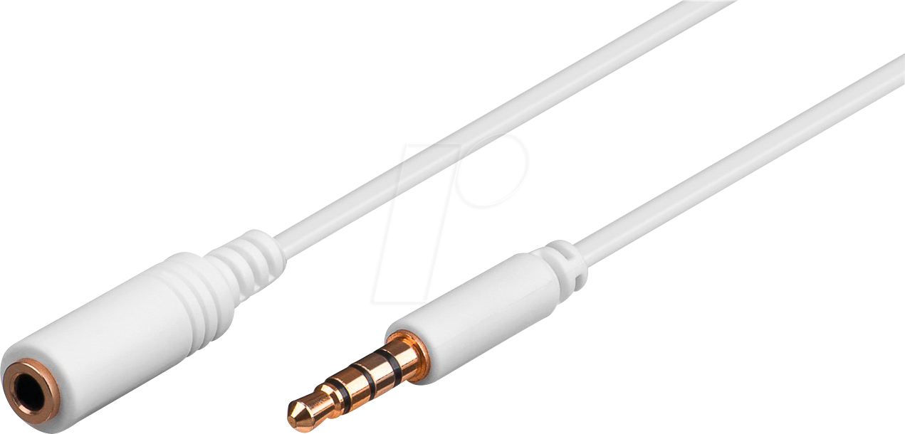 Bild von Goobay 62362 AUX Verlängerungskabel – Audiokabel – Verbindungskabel – Klinkenkabel – Klinke 3,5mm Stecker (4-Pin, Stereo) > Buchse 3,5 mm Stecker (4-Pin, Stereo)