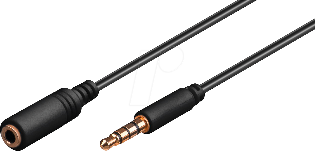 Bild von Goobay 62481 AUX Verlängerungskabel – Audiokabel – Verbindungskabel – Klinkenkabel – Klinke 3,5mm Stecker (4-Pin, Stereo) > Buchse 3,5 mm Stecker (4-Pin, Stereo)