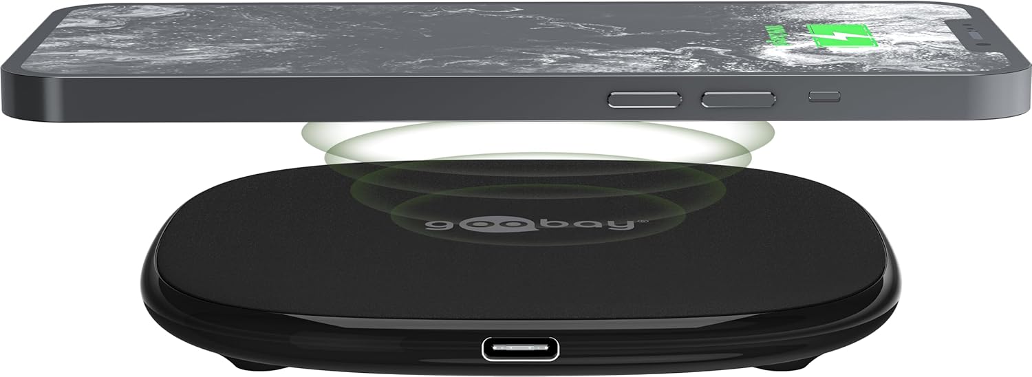 Bild von Goobay 64675 Empfänger für das drahtlose Laden von Mobilgeräten Handy/Smartphone - Smartwatch - Tablet USB Typ-C (64675)