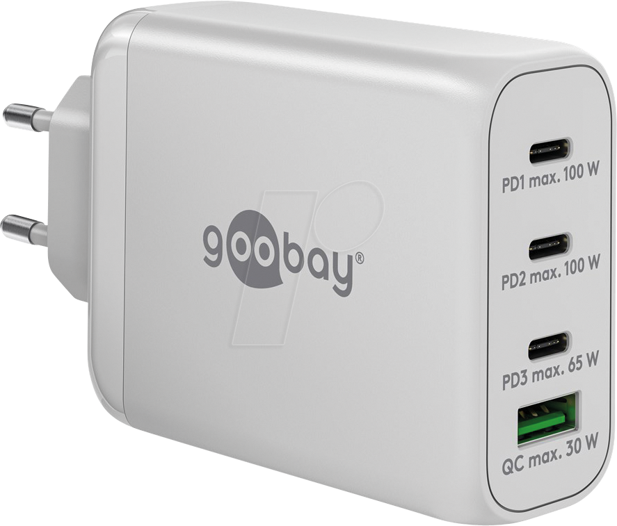 Bild von Goobay 65556 Ladegerät für Mobilgeräte Laptop - Smartphone Weiß AC Schnellladung Drinnen (65556)