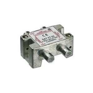 Bild von Wentronic goobay SAT VT 03 - Satellitenantennen-Splitter - F-Stecker weiblich zu F-Stecker weiblich (67002)