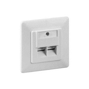 Bild von Goobay 68246 CAT 6 Unterputzdose (UP) / 2x RJ45 UAE Dose / 1 Gigabit Ethernet / Datendose / Netzwerkdose für Unterputz / Geschirmt