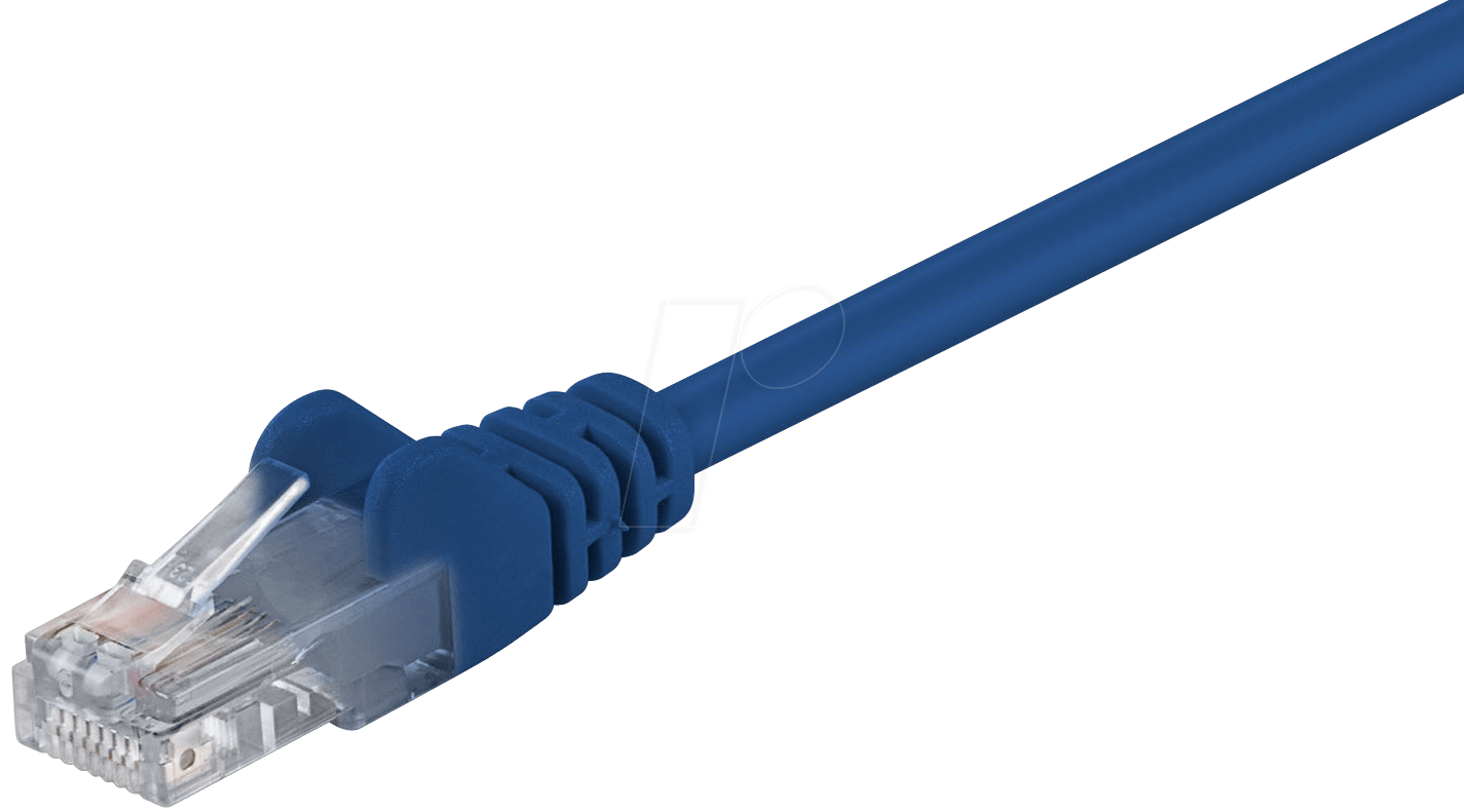 Bild von Wentronic Goobay CAT 5e Patchkabel, U/UTP, Blau, 3 m - CCA Kupfergemisch (68365)