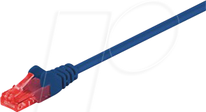 Bild von Goobay CAT 6 Patchkabel, U/UTP, Blau, 3 m (U/UTP, CAT6, 3 m), Netzwerkkabel