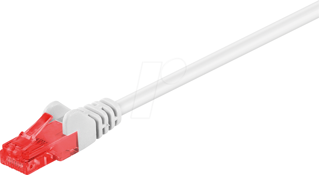 Bild von Goobay Goobay CAT 6 Patchkabel, U/UTP, Weiß, 5 m (U/UTP, CAT6, 5 m), Netzwerkkabel