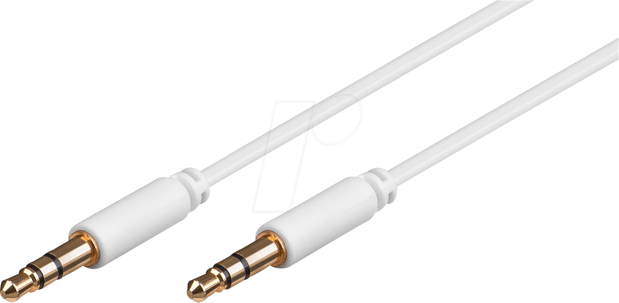 Bild von Goobay 3,5 mm Klinke-Verbindungskabel, vergoldet (1 m, 3.5mm Klinke (AUX)), Audio Kabel